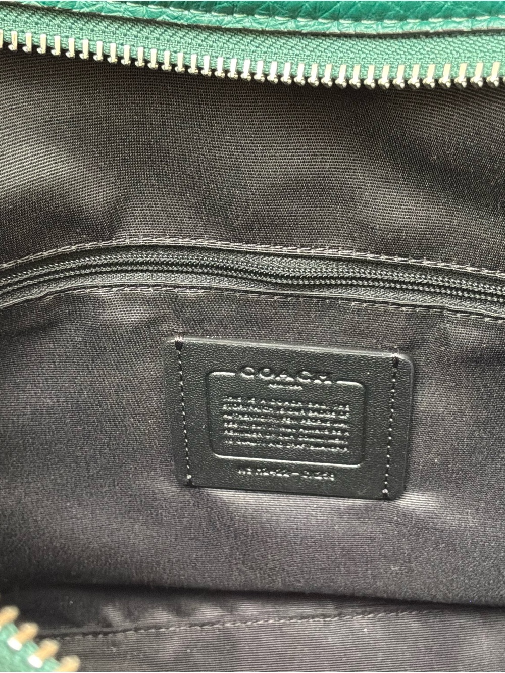 Coach Laurel Shoulder Bag. Emerald Green w/Signature Rivets NWT - Picture 10 of 10